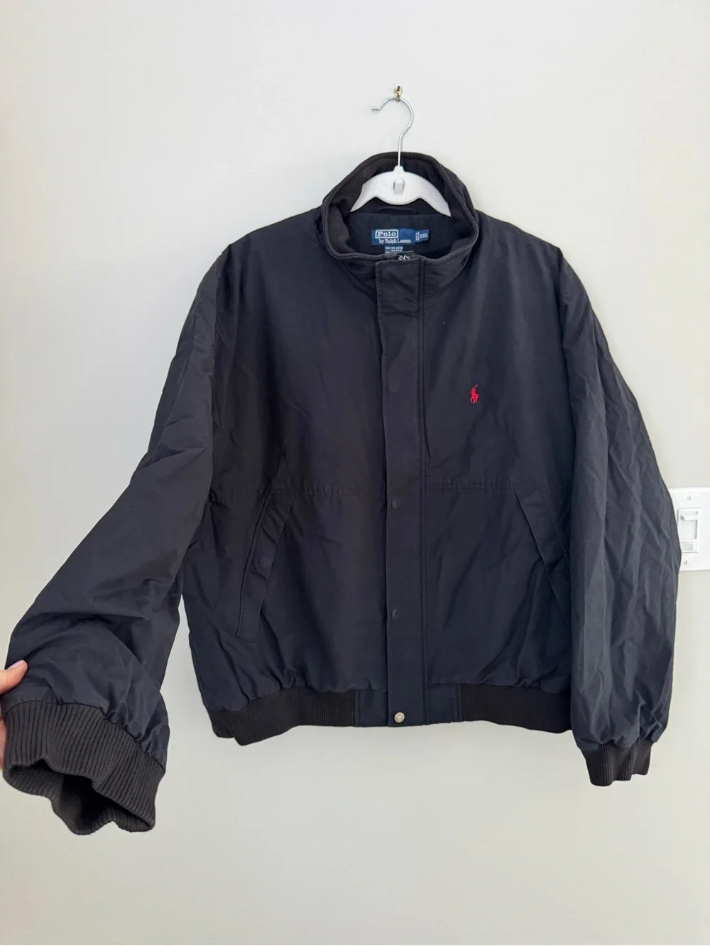 Polo Ralph Lauren Mens Fleece Lined Field Bomber Jacket Full Zip XXL Black